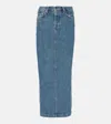 Wardrobe.nyc Indigo Column Denim Maxi Skirt In Blue
