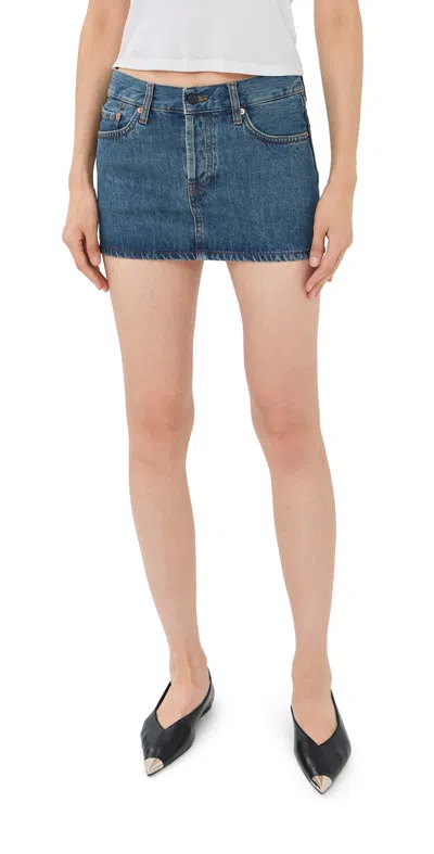 Wardrobe.nyc Wardrobe. Nyc Denim Micro Mini Skirt Indigo In Blue