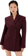 Wardrobe.nyc Wardrobe. Nyc Double Breasted Contour Blazer Oxblood In Oxblood