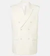 Wardrobe.nyc Double-breasted Wool Vest In White