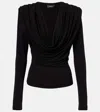Wardrobe.nyc Wardrobe. Nyc Draped Jersey Top In Black