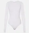 Wardrobe.nyc Floral Chantilly Lace Bodysuit In White