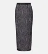 Wardrobe.nyc Floral Lace Midi Skirt In Black