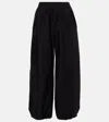 Wardrobe.nyc Wardrobe. Nyc High-rise Cotton-blend Wide-leg Pants In Black