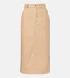 Wardrobe.nyc High-rise Cotton Midi Skirt In Animal Print