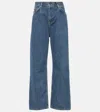 Wardrobe.nyc High-rise Straight Jeans In Blue