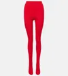 Wardrobe.nyc Red Opaque Leggings In Red