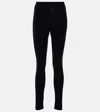 Wardrobe.nyc High-rise Velvet Leggings In Black