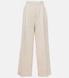 Wardrobe.nyc High-rise Wool Wide-leg Pants In White