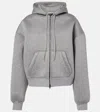 Wardrobe.nyc Wardrobe. Nyc Bonded Zip Hoodie Grey Marl In Grey