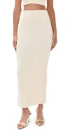 Wardrobe.nyc Wardrobe. Nyc Knit Column Skirt Cream In Beige