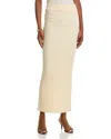 Wardrobe.nyc Wardrobe. Nyc Knitted Cotton Column Skirt In Neutral