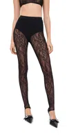 Wardrobe.nyc Wardrobe. Nyc Lace Stirrup Leggings Black
