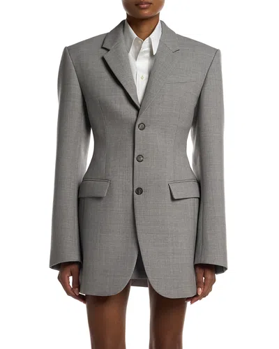 Wardrobe.nyc Wardrobe. Nyc Longline Blazer In Gray
