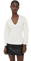 Wardrobe.nyc Wardrobe. Nyc Matte V Neck Sweater Off White In Off White