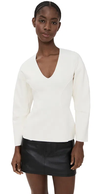 Wardrobe.nyc Wardrobe. Nyc Matte V Neck Sweater Off White