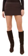 Wardrobe.nyc Wardrobe. Nyc Micro Mini Skirt Dark Brown In Dark Brown