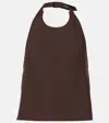 Wardrobe.nyc Open-back Halterneck Wool Top In Brown