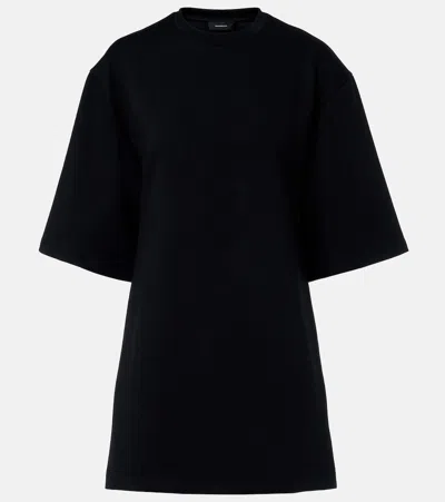 Wardrobe.nyc Wardrobe. Nyc Open-back Cotton-blend Jersey Minidress In Black