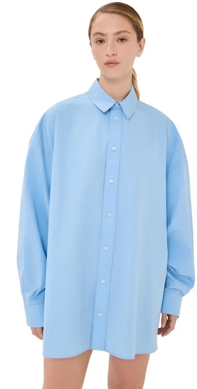 Wardrobe.nyc Wardrobe. Nyc Oversize Shirt Mini Dress Blue
