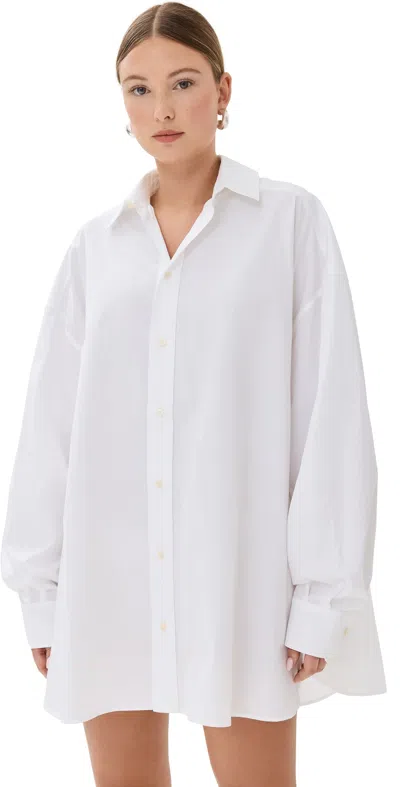 Wardrobe.nyc Wardrobe. Nyc Oversize Shirt Mini Dress White In White
