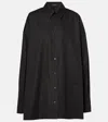 Wardrobe.nyc Oversized Cotton Shirtdress In Black