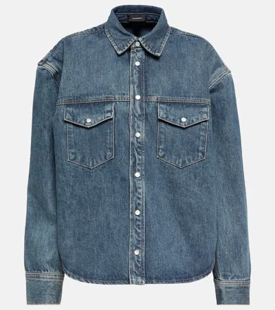 Wardrobe.nyc Denim Jacket With Chest Pockets In Blue