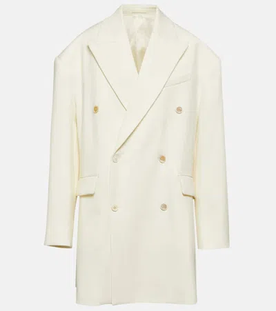 Wardrobe.nyc Oversized Double-breasted Wool Coat In White
