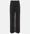 Wardrobe.nyc Pleated Virgin Wool Wide-leg Pants In Black