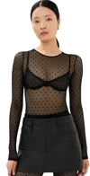 Wardrobe.nyc Wardrobe. Nyc Polka Dot Bodysuit Black