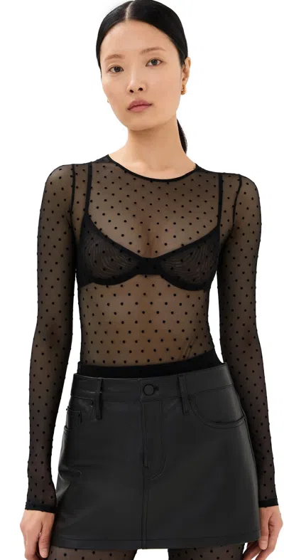 Wardrobe.nyc Wardrobe. Nyc Polka Dot Bodysuit Black
