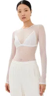 Wardrobe.nyc Wardrobe. Nyc Polka Dot Bodysuit White In White
