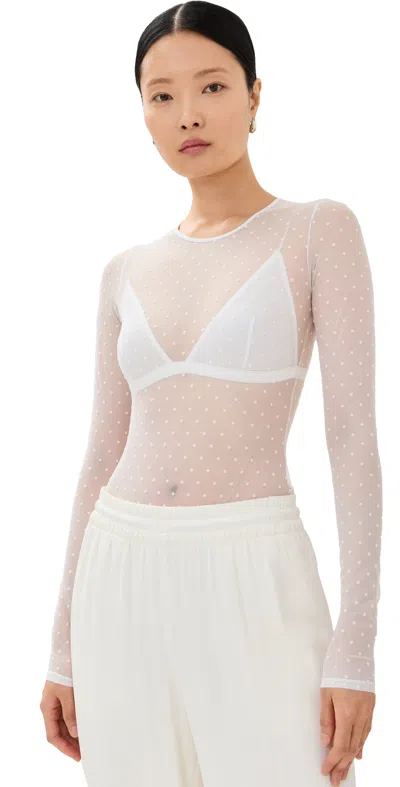Wardrobe.nyc Wardrobe. Nyc Polka Dot Bodysuit White