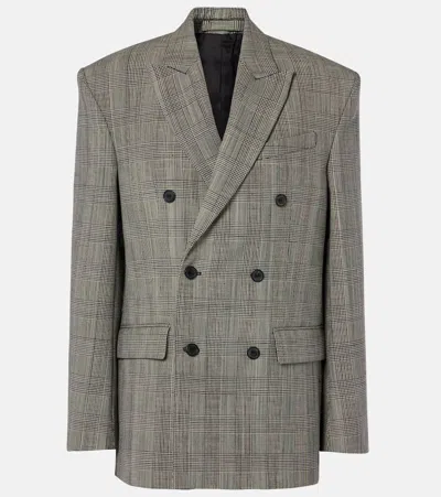 Wardrobe.nyc Grey Checked Blazer In Pow Prince Of Wales