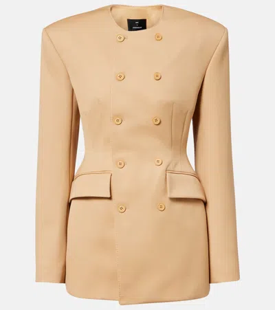 Wardrobe.nyc Rhw Double-breasted Minidress In Brown