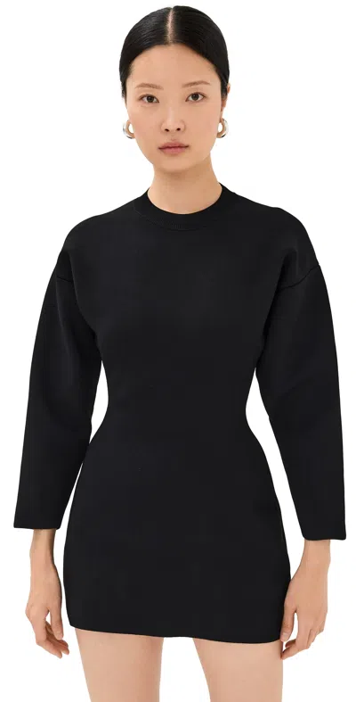 WARDROBE.NYC WARDROBE. NYC RHW POWER KNIT MINI DRESS BLACK