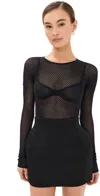 Wardrobe.nyc Wardrobe. Nyc Rhw Web Bodysuit Black In Black