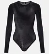 Wardrobe.nyc Black Rosie Huntington-whiteley Edition Web Bodysuit In Black