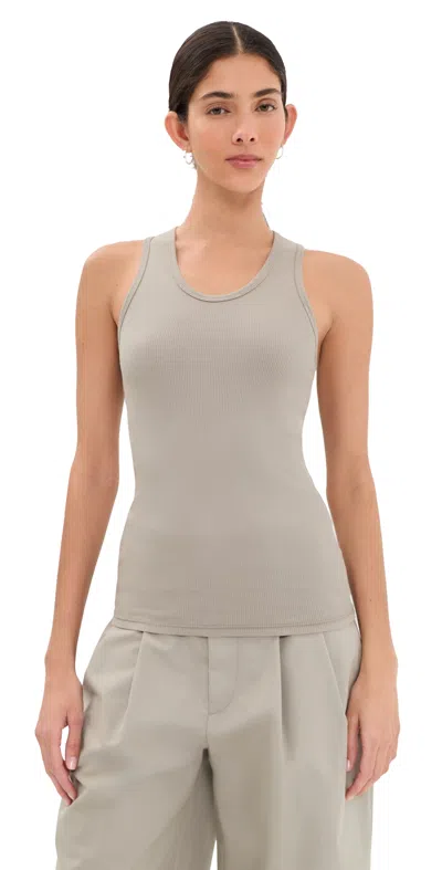 Wardrobe.nyc Wardrobe. Nyc Ribbed Tank Taupe In Gray