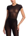 Wardrobe.nyc Wardrobe. Nyc Sheer Bodysuit In Black