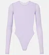 Wardrobe.nyc Wardrobe. Nyc Sheer Bodysuit In Purple