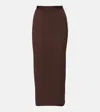 Wardrobe.nyc Sheer Midi Skirt In Brown