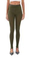 Wardrobe.nyc Wardrobe. Nyc Sheer Stirrup Leggings Military In Green