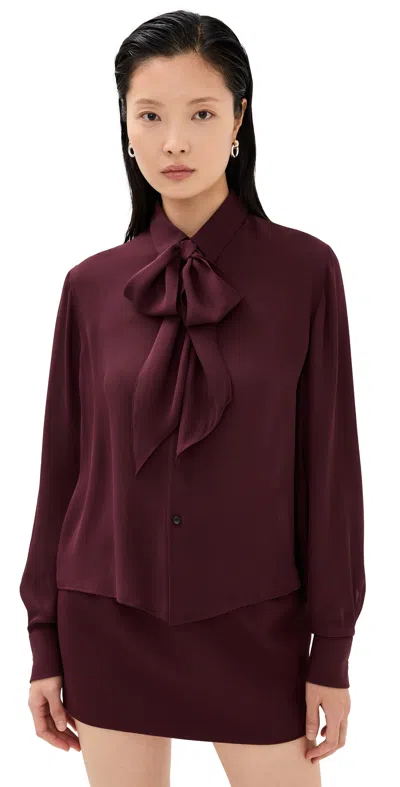 Wardrobe.nyc Wardrobe. Nyc Silk Blouse Oxblood