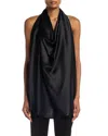 Wardrobe.nyc Wardrobe. Nyc Silk Satin Halter Blouse In Black