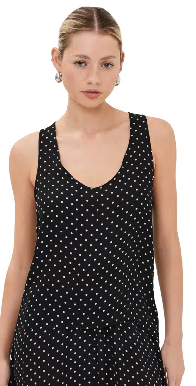 Wardrobe.nyc Wardrobe. Nyc Silk Tank Black Polka Dot