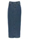 Wardrobe.nyc Falda Semilarga - Azul In Blue