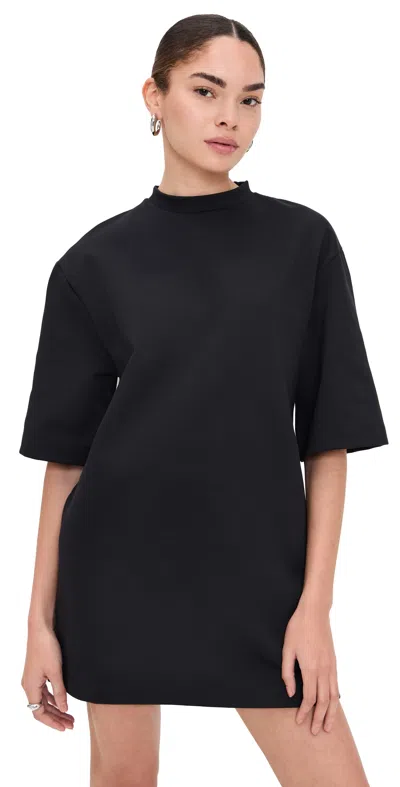 Wardrobe.nyc Heart-cutout Mini T-shirt Dress In Black