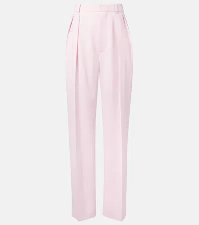 Wardrobe.nyc Tapered Virgin Wool Pants In Pink