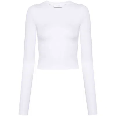 Wardrobe.nyc Opaque Stretch Jersey T-shirt In White